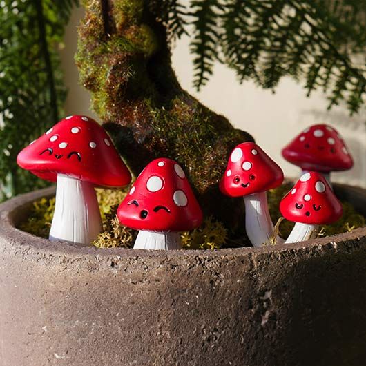Mushroom Plant Pot Markers