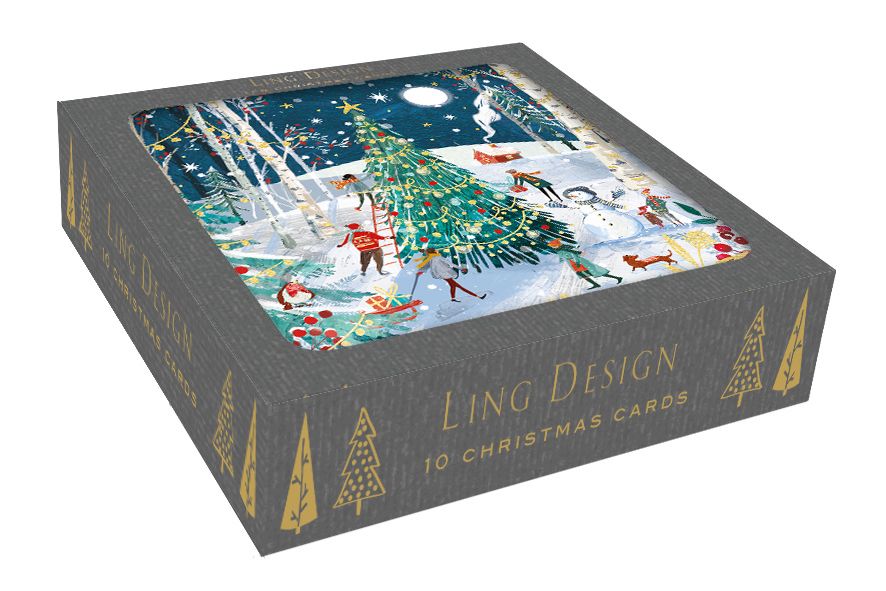 Boxed Christmas Cards Around The Tree