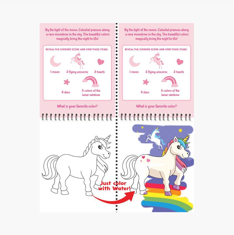 Colour With Water Unicorns