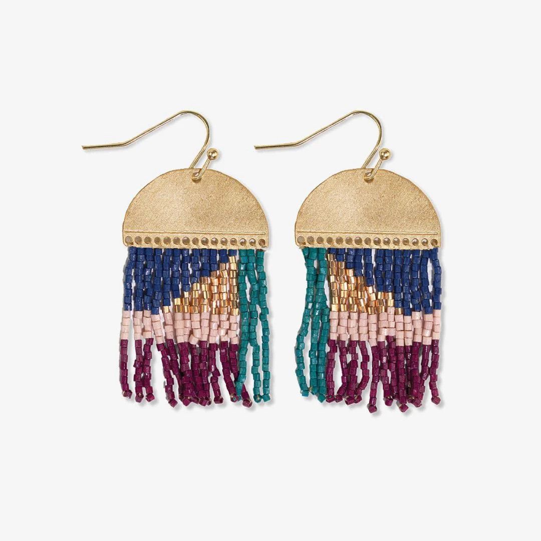 Birdie Abstract Earrings Teal