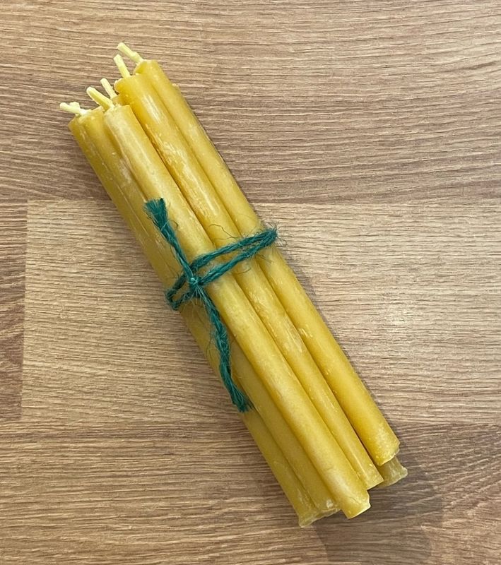 Beeswax Hanukkah Candles Set of 9