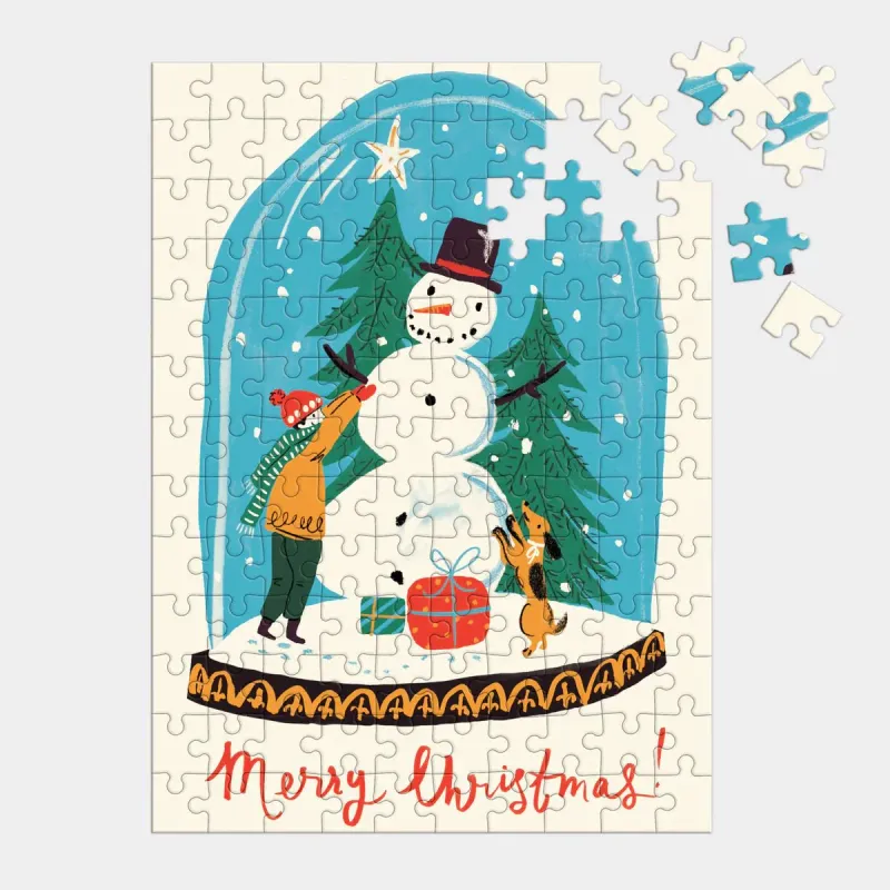 130 Piece Puzzle Snow Globe