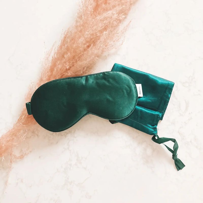 Silk Sleep Mask *Deep Teal 100% Organic