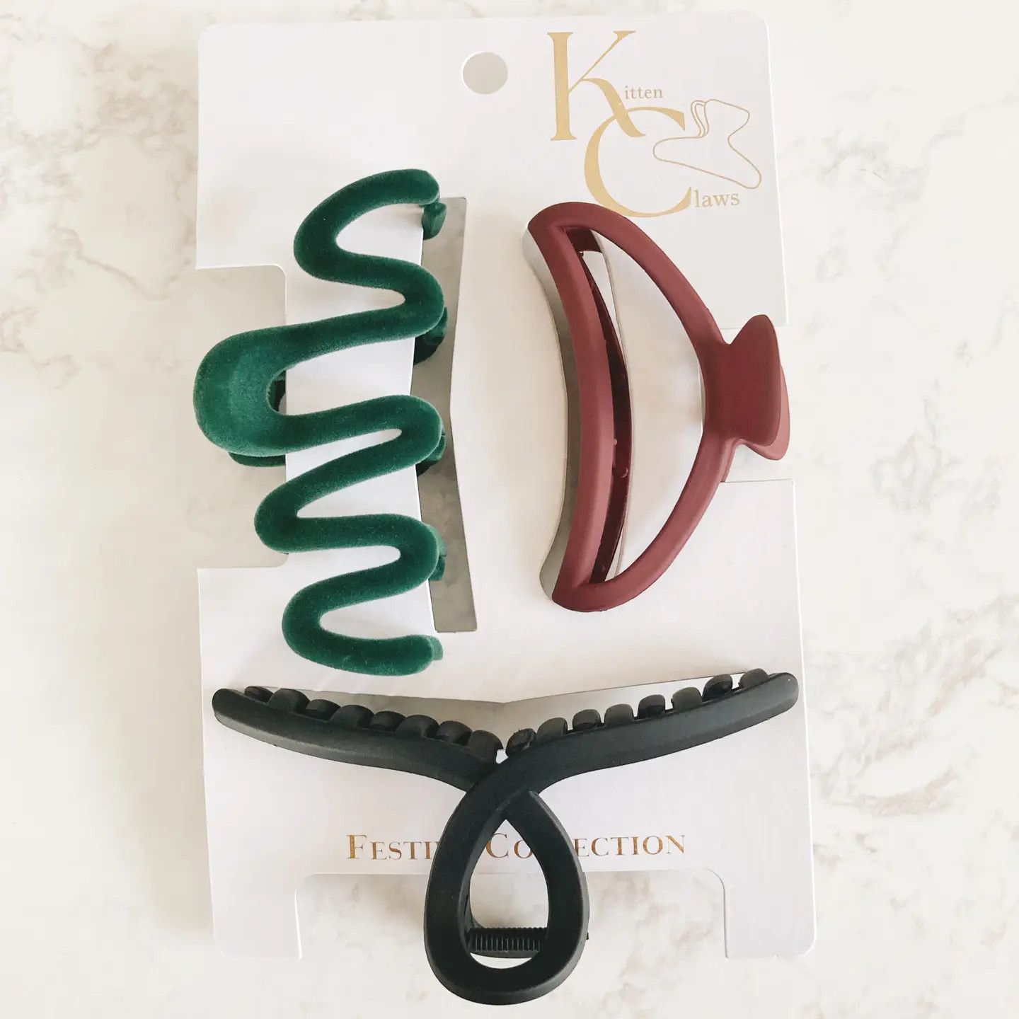 Claw Clip Trio Green