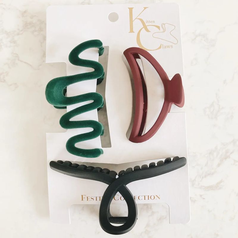 Claw Clip Trio Green