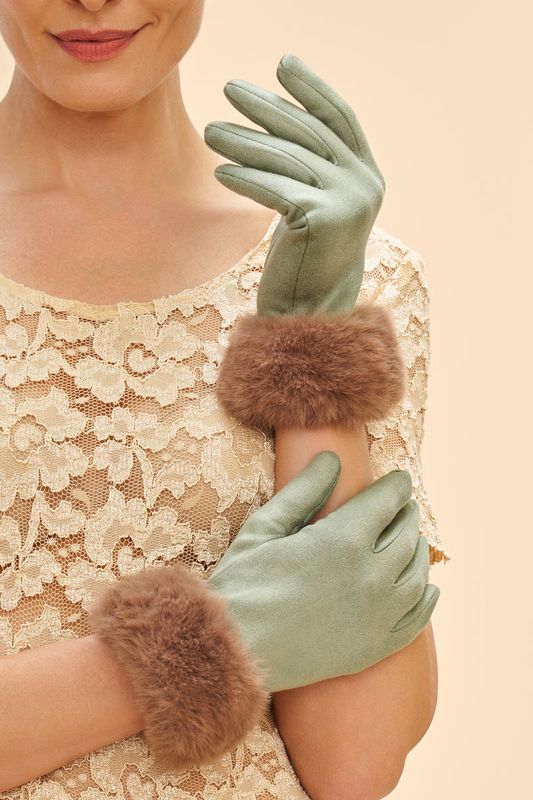Gloves Bettina Sage/Teddy