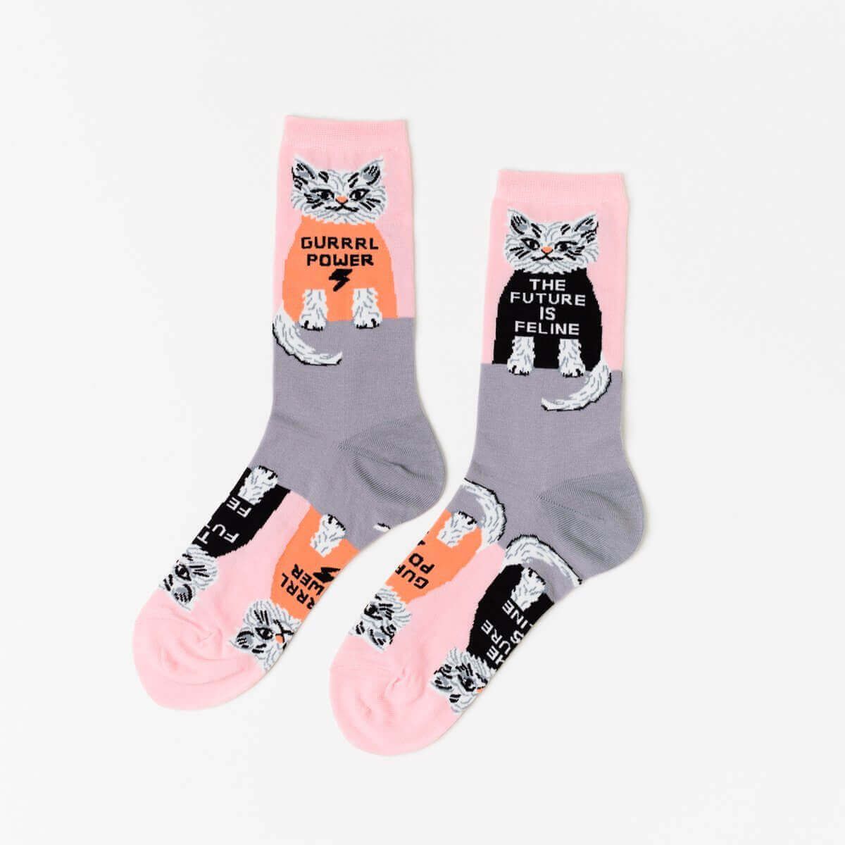 Women&#39;s Crew Socks Future Is Feline