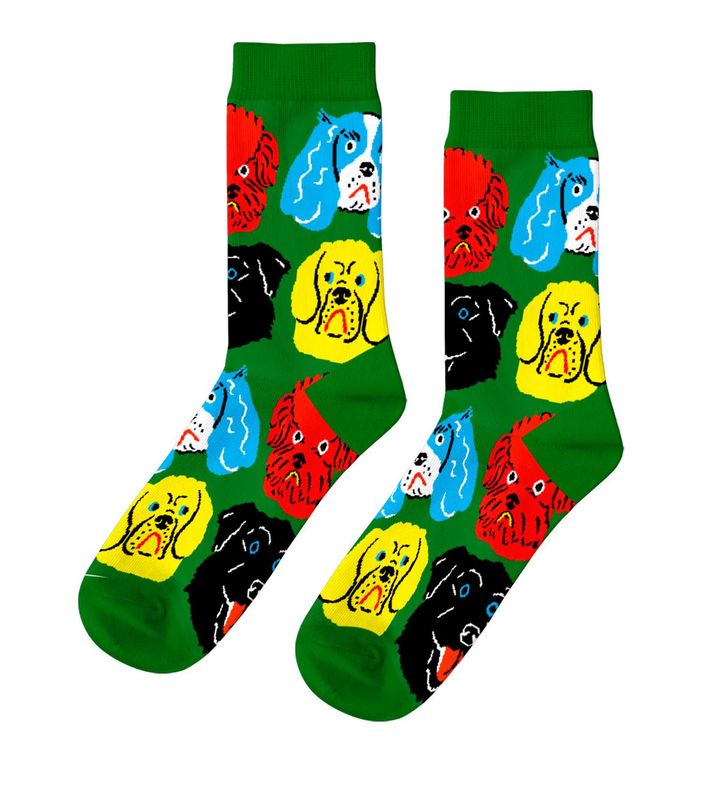 Men&#39;s Crew Socks Dogs by Kristina Micotti
