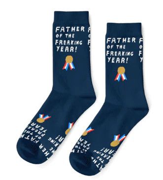 Men&#39;s Crew Socks Father Of The Freaking Year