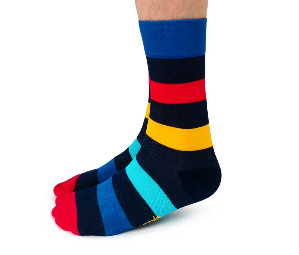 Men&#39;s Socks Here For The Stripes