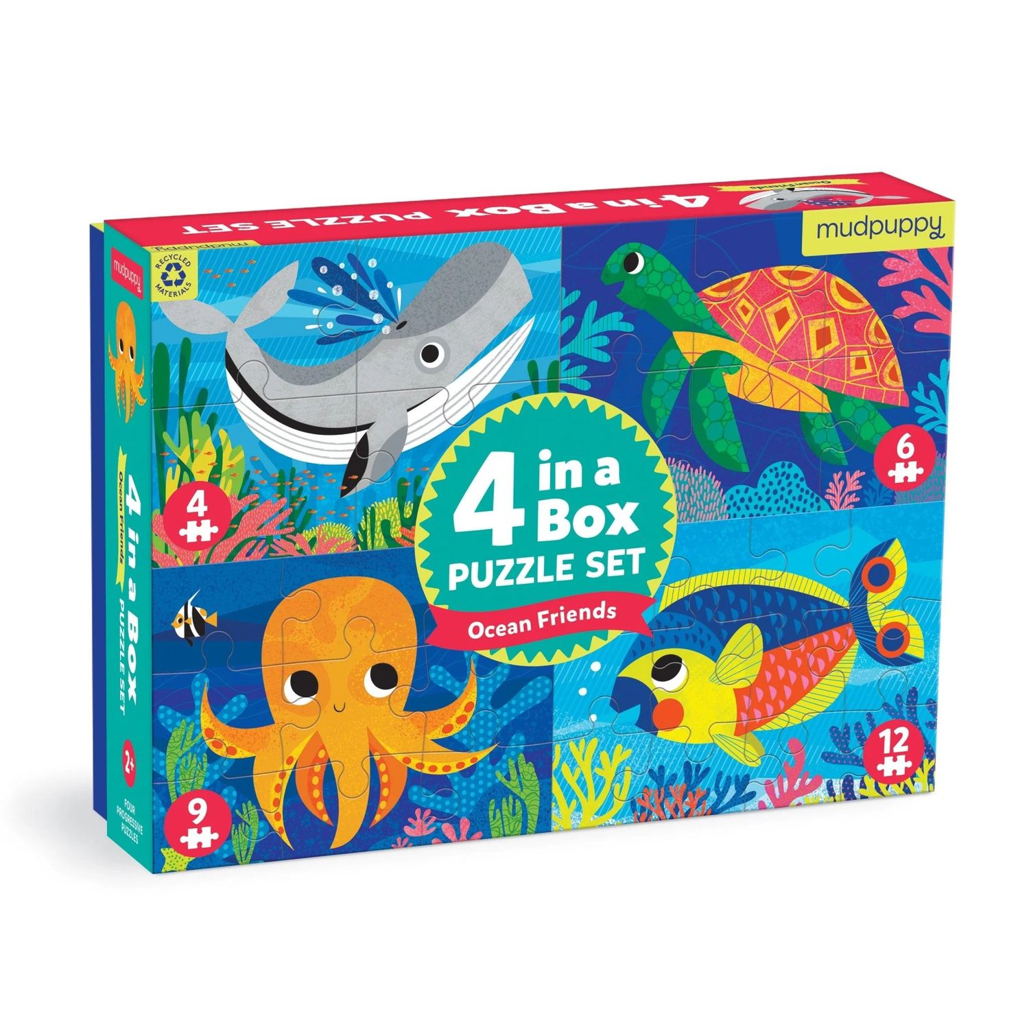 4-in-a-Box Puzzle Set Ocean Friends