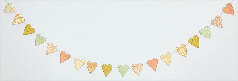 Paper Mini Garland Petit Multi Heart