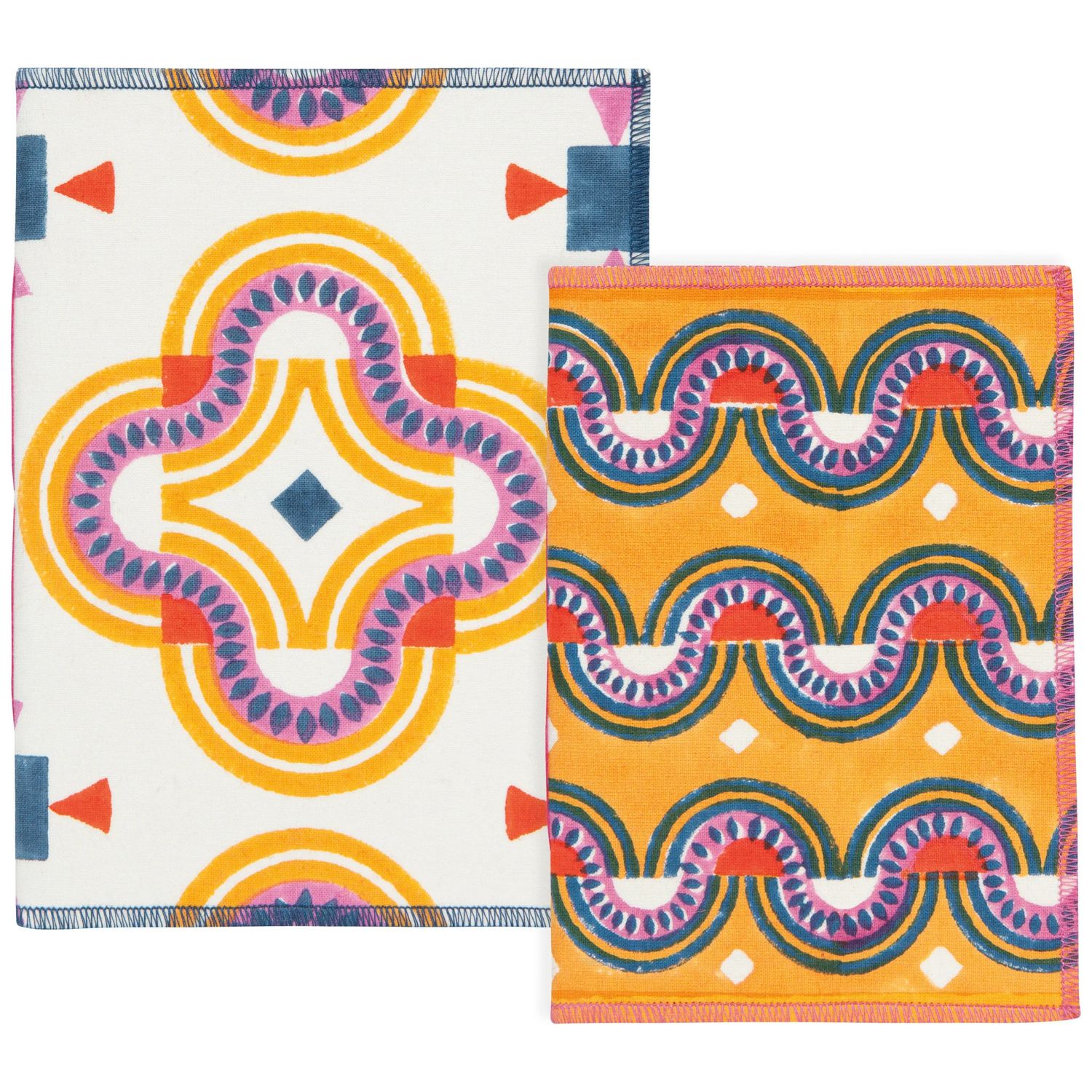 Block Print Notebooks Set of 2 Pilipala