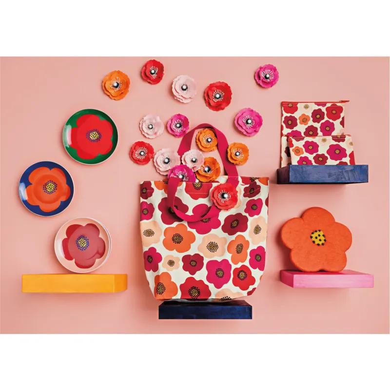 Snack Bag Set of 2 Poppy