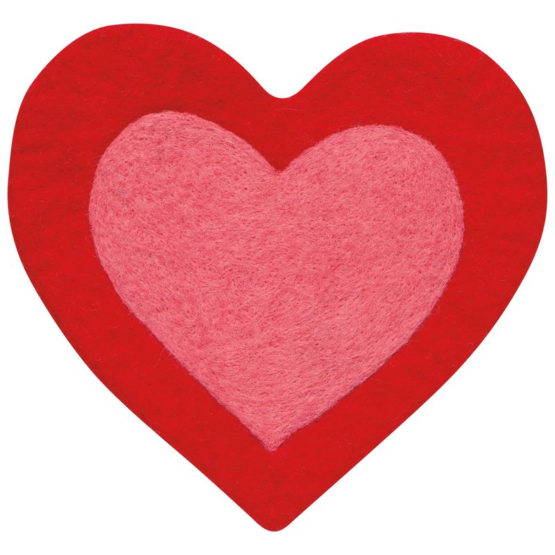 Felt Wool Trivet Heart