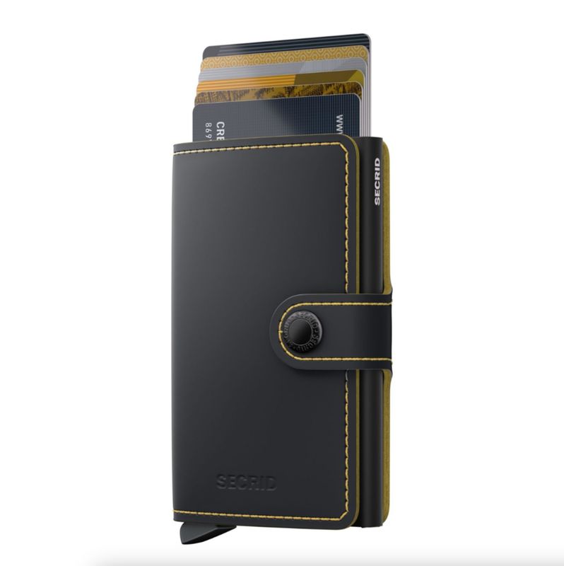 Miniwallet Matte Black / Ochre
