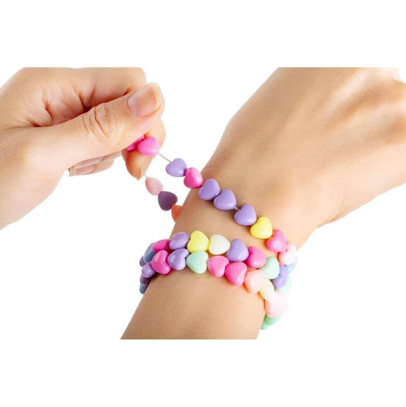 Pack of 6 Valentines Heart Beaded Bracelets