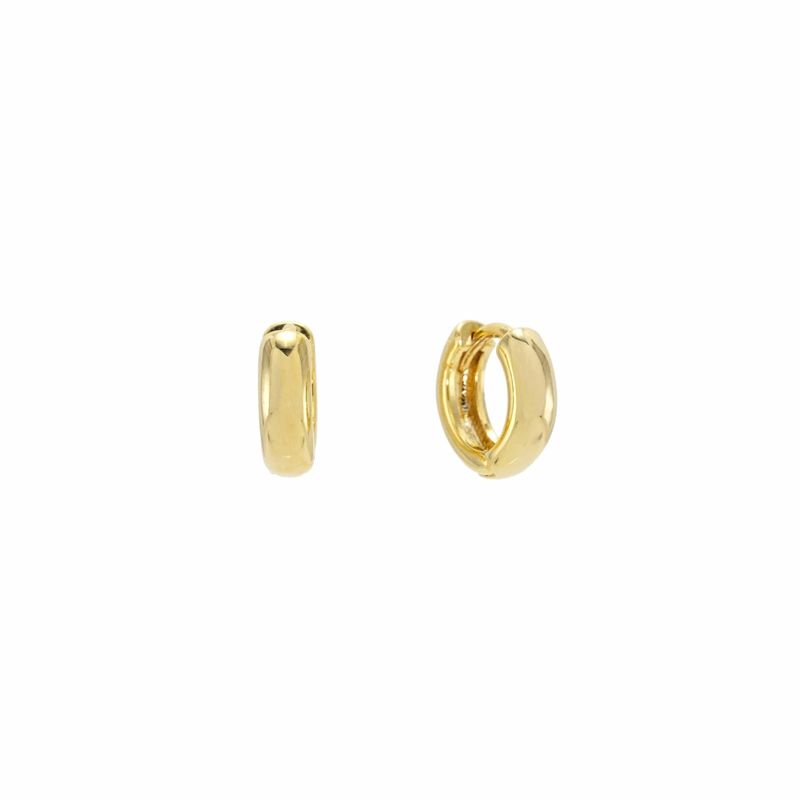 Tube 10mm Hoop Waterproof Earrings Gold