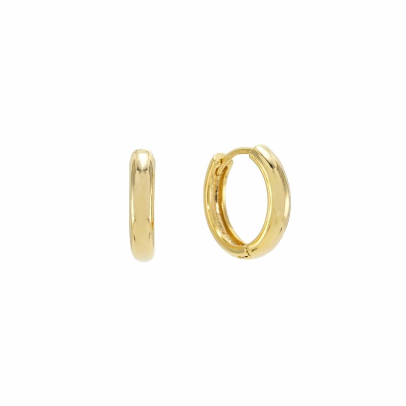 Tube 15mm Hoop Waterproof Earrings Gold