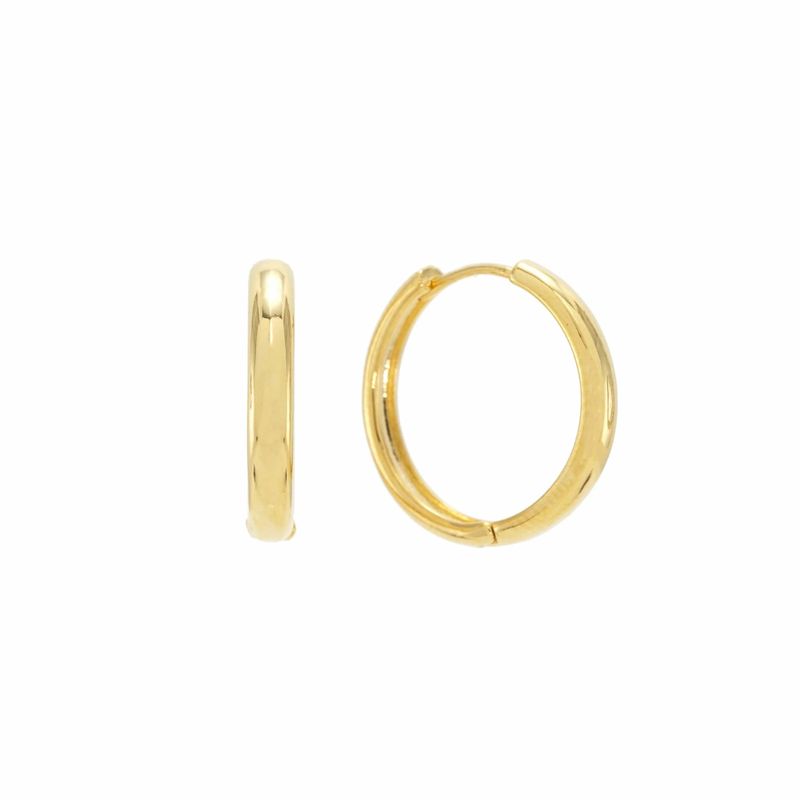 Tube 20mm Hoop Waterproof Earrings Gold