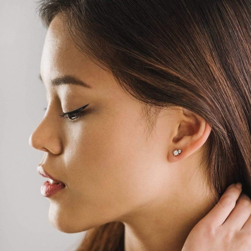 Dolce Stud Earrings White Opal