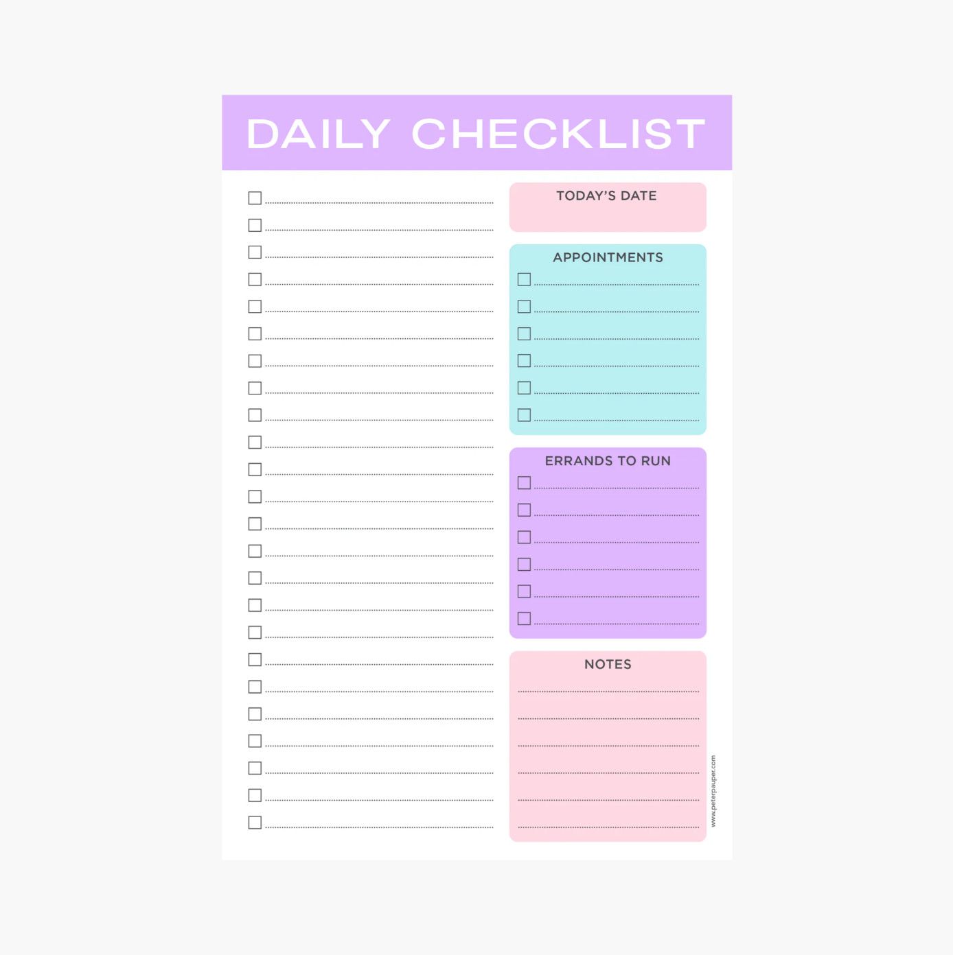 Daily Note Pad Pastel