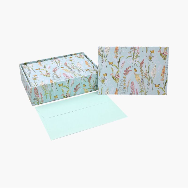 Note Cards Blooms and Butterflies