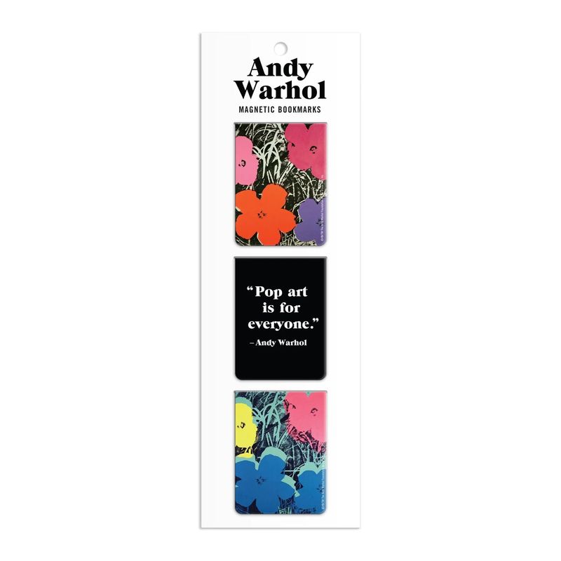 Magnetic Bookmarks Andy Warhol Flowers