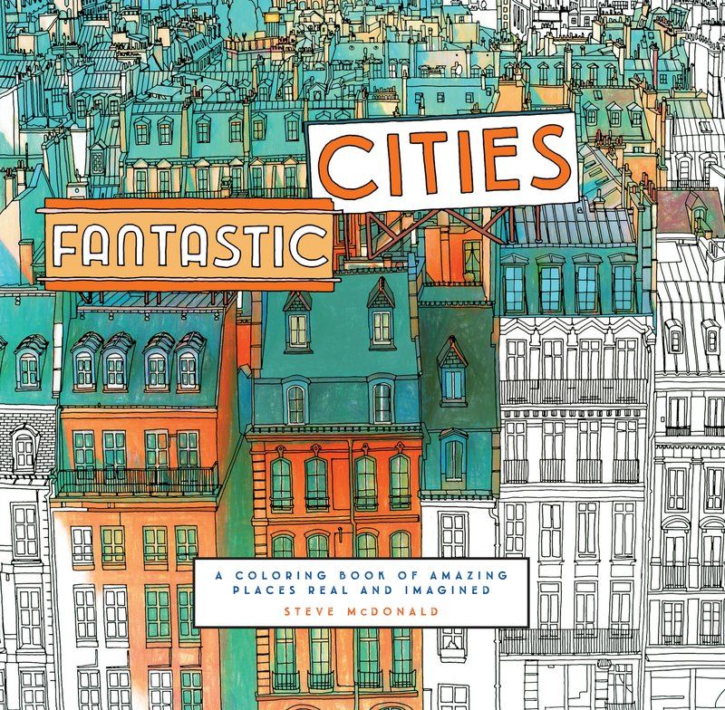 Fantastic Cities Colouring Book