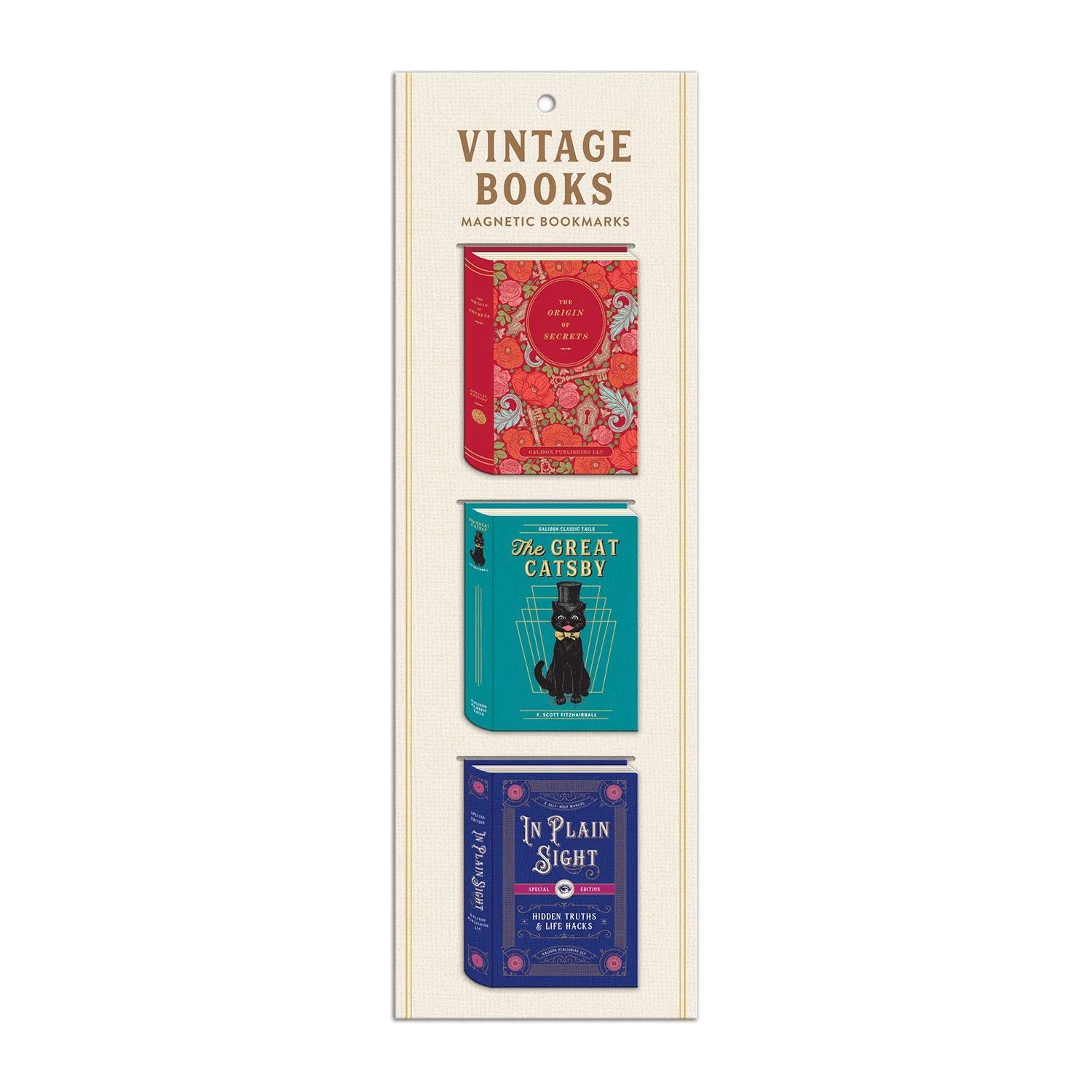Magnetic Bookmarks Vintage Books