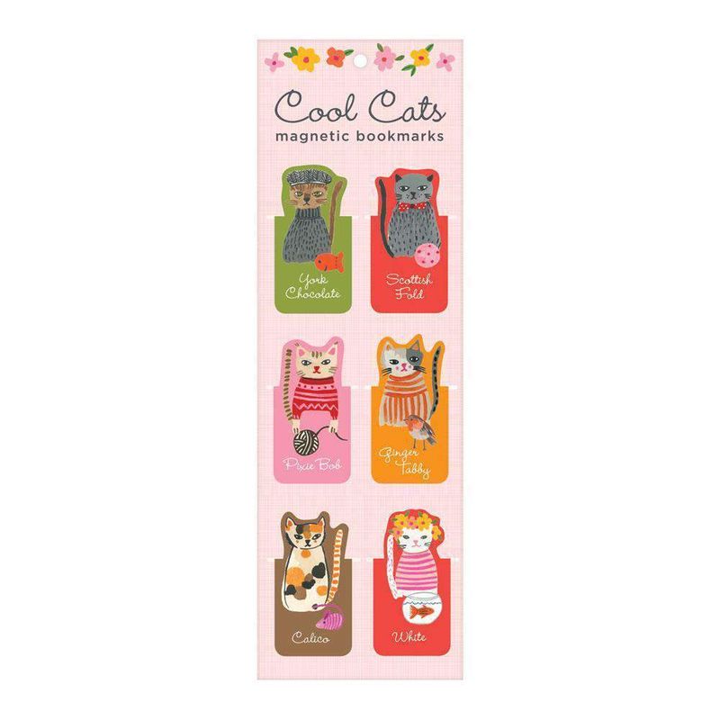 Magnetic Bookmarks Cool Cats