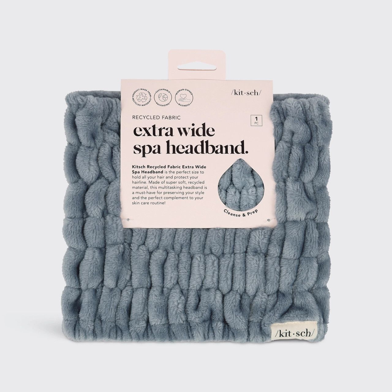 Extra Wide Spa Headband Misty Blue