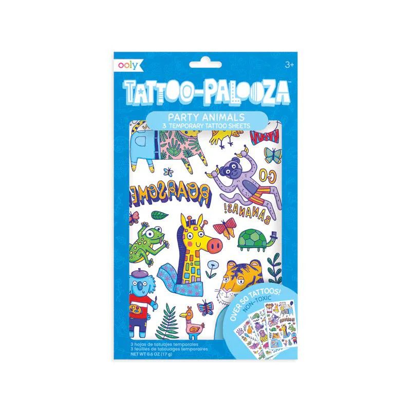 Tattoo Palooza Set of 3 Party Animals
