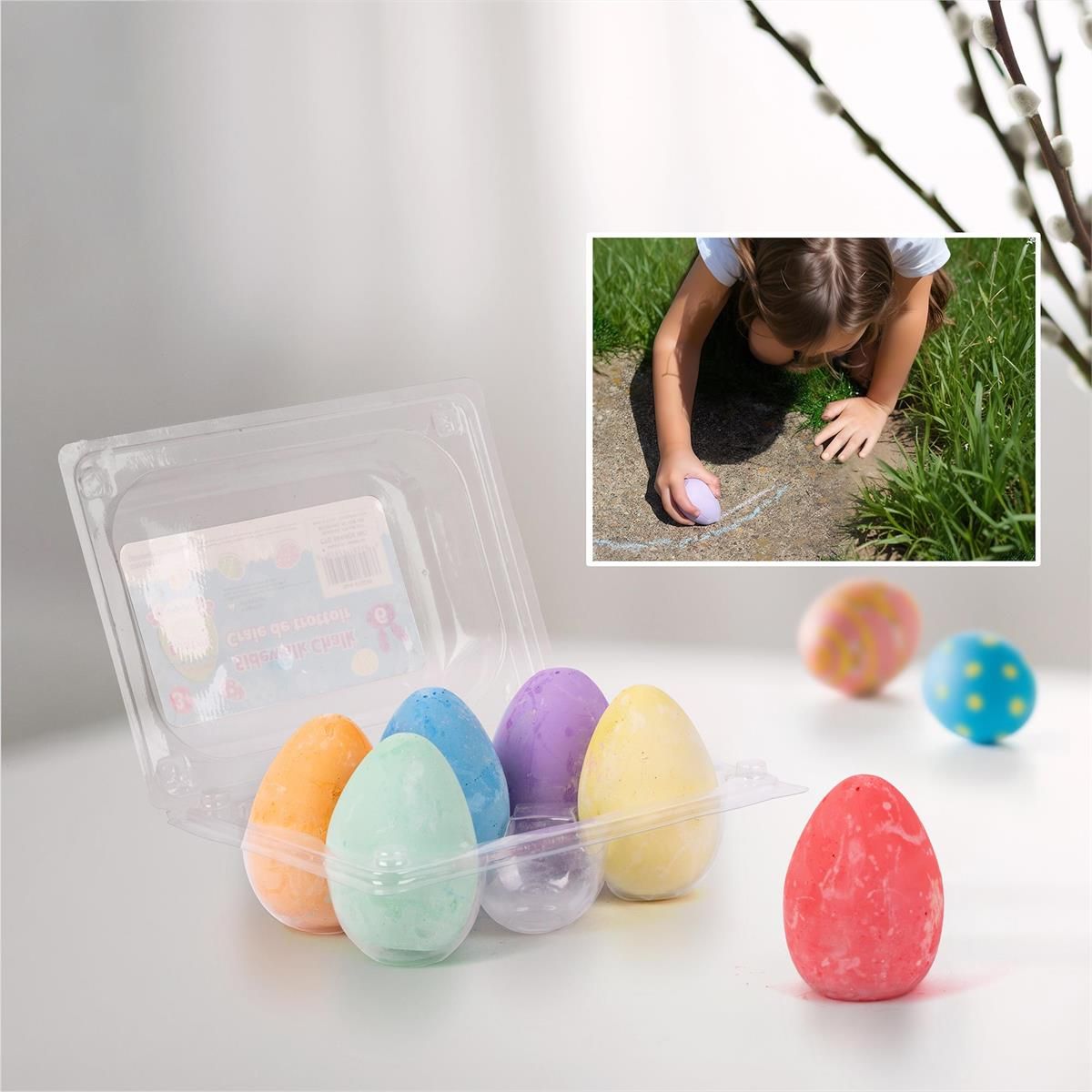 Egg Shaped Sidewalk Chalk