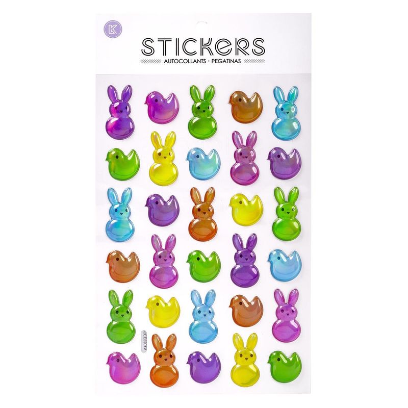 Easter Bunny &amp; Chick Foil Pop Up Stickers