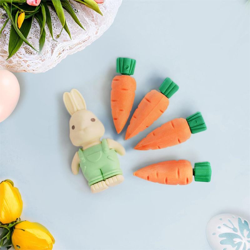Easter Erasers Bunny &amp; Carrots