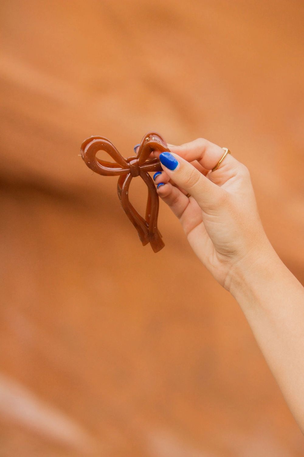 Vintage Bow Clip Chestnut