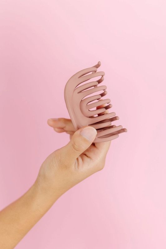 Rainbow Claw Clip Mauve