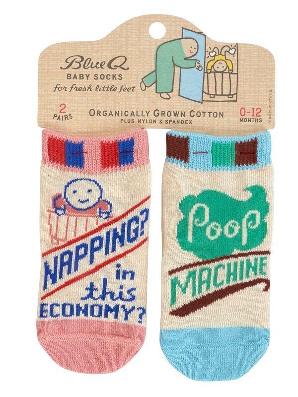 Napping/Poop Machine Baby Socks