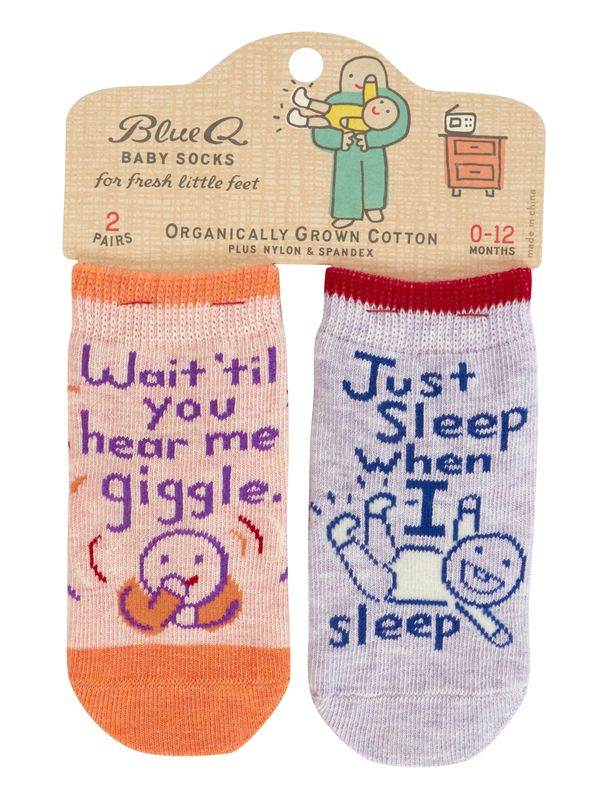 Hear Me Giggle/Sleep Baby Socks