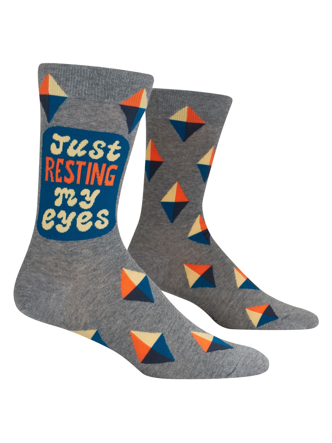 Men&#39;s Crew Socks Resting My Eyes