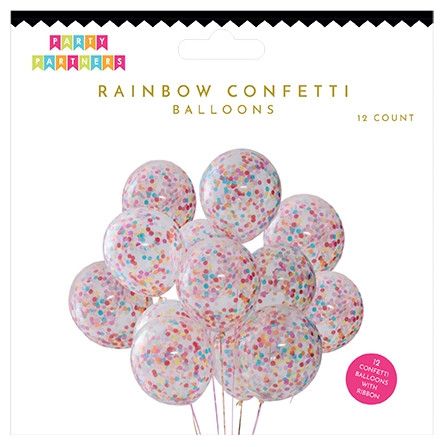 Rainbow Confetti Assorted Balloon Set
