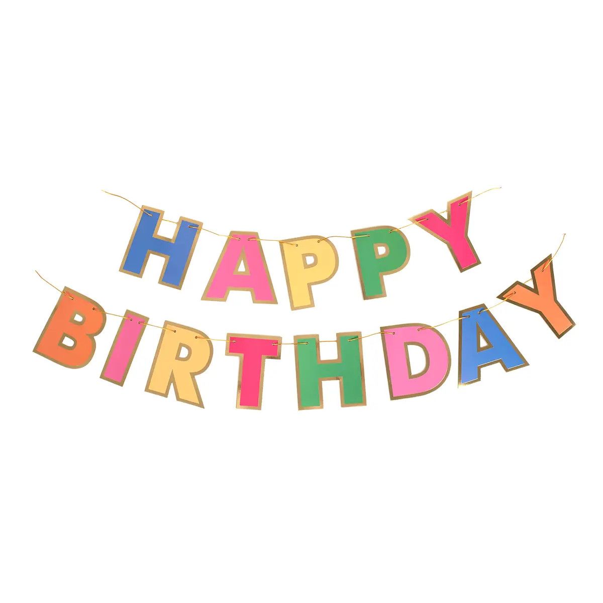 Rainbow Happy Birthday Banner