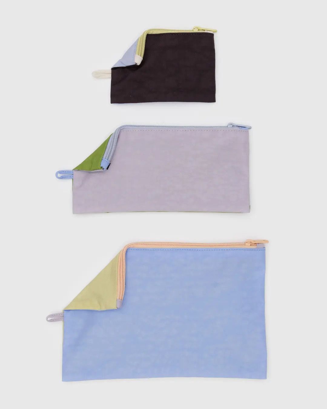Flat Pouch Set Pastels Colourblock