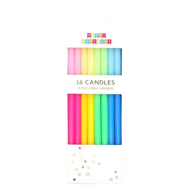 Colourful Ombre 16 Candle Set