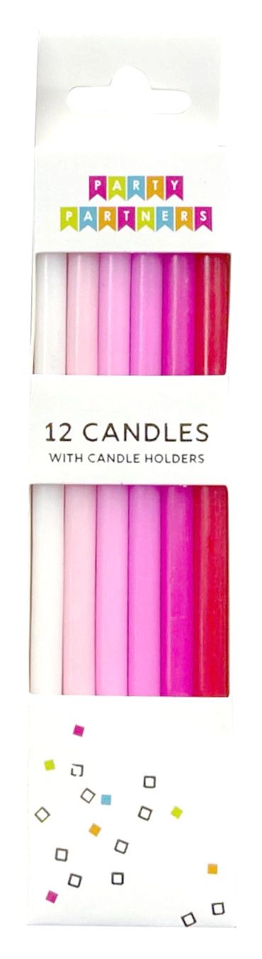 Pink Gradient 12 Candle Set