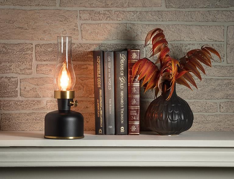 Lamplite LED Lantern w/ Chimney Black