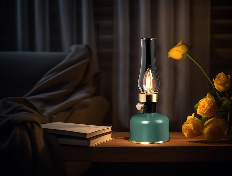 Lamplite LED Lantern w/  Chimney Green