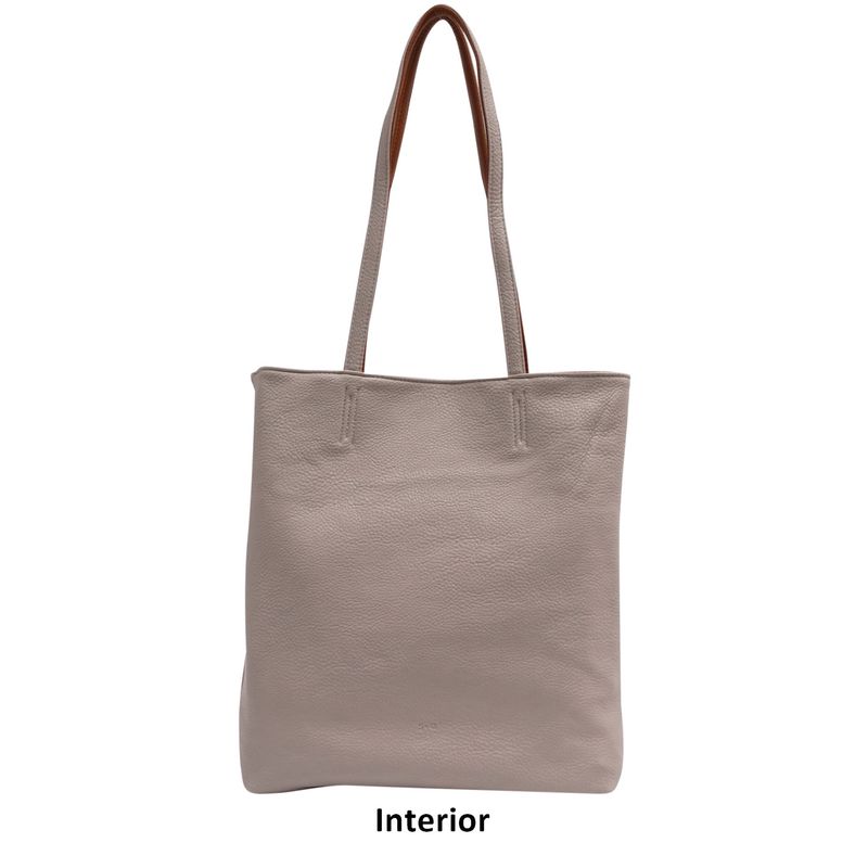 Amia 2-in-1 Reversible Tote Cognac/Light Grey