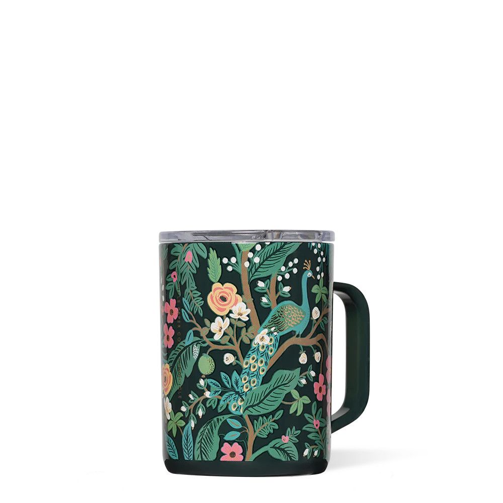 Mug 16oz Rifle Paper Co. Peacock Blue